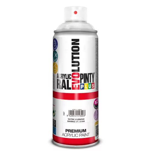 Pinty Plus EVO Akrilfesték Spray 400 ml Selyemfényű Lakk