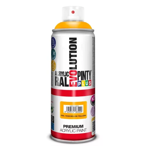 Pinty Plus EVO Akrilfesték Spray 400 ml RAL 1028 Sárga