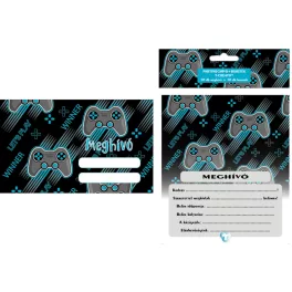 T-Creativ Partimeghívó Borítékkal 10 Darab/Csomag Gamer