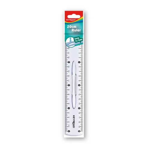 Keyroad Vonalzó 20 cm Fogantyús