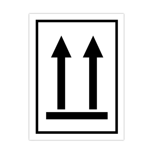 Információs Etikett 75x100 mm 300 Címke/Tekercs Papír Csomag Helyzete Fölfelé