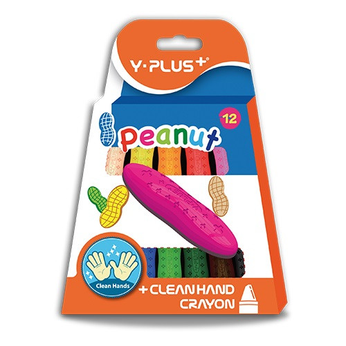 Y-Plus+ Zsírkréta Készlet Marok Peanut 12 Szín/Készlet