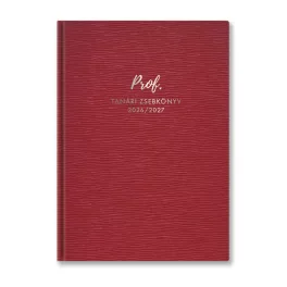 Toptimer Tanári Zsebkönyv A/5 2026-2027 Műbőr Vörös