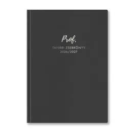 Toptimer Tanári Zsebkönyv A/5 2026-2027 Műbőr Antracit