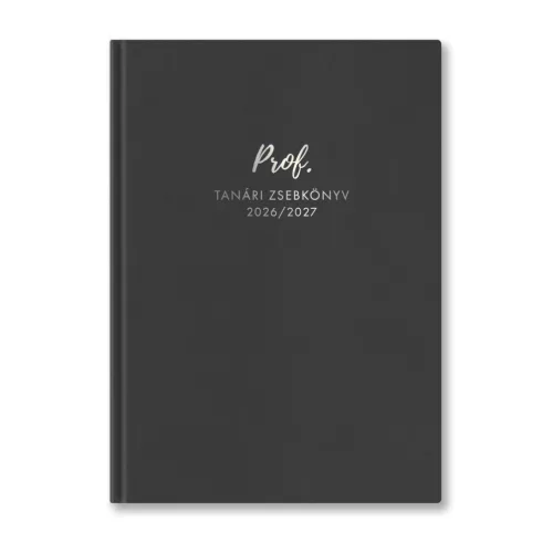 Toptimer Tanári Zsebkönyv A/5 2026-2027 Műbőr Antracit