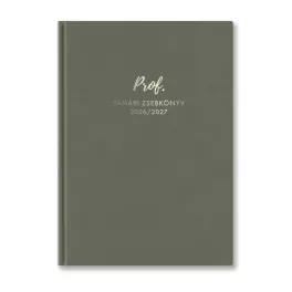 Toptimer Tanári Zsebkönyv A/5 2026-2027 Műbőr Szürke