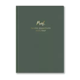   Toptimer Tanári Zsebkönyv A/5 2026-2027 Műbőr Sötét Oliva