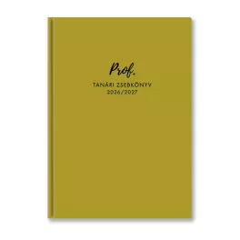 Toptimer Tanári Zsebkönyv A/5 2026-2027 Mustár
