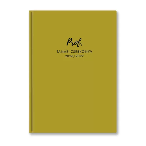 Toptimer Tanári Zsebkönyv A/5 2026-2027 Mustár