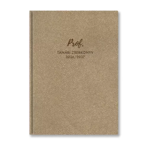 Toptimer Tanári Zsebkönyv A/5 2026-2027 Arany Bubble