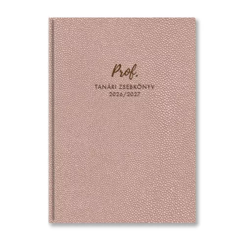 Toptimer Tanári Zsebkönyv A/5 2026-2027 Púder Bubble