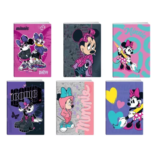 Play Füzet Tűzött A/5 21-50 Vonalas Minnie Mouse Vegyes Mintákban
