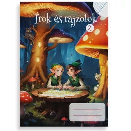   PD School Füzet Tűzött A/5 2. Osztályos Írok és Rajzolok Vegyes Mintákban