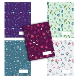   PD School Füzet Tűzött A/4 27-40 Négyzetrácsos Fancy Florals Vegyes Mintákban