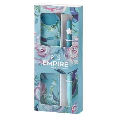 Empire Golyóstoll Bőr Tokkal 1 mm Kék Írásszín Kék Test Burgeon