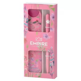   Empire Golyóstoll Bőr Tokkal 1 mm Kék Írásszín Rózsaszín Test Burgeon