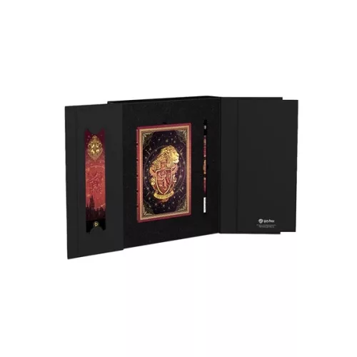 Paperblanks Harry Potter Gryffindor Exkluzív Ajándékszett Díszdobozban Midi Vonalas Keményfedeles Jegyzetfüzettel, Könyvjelzővel és HB Grafitceruzával