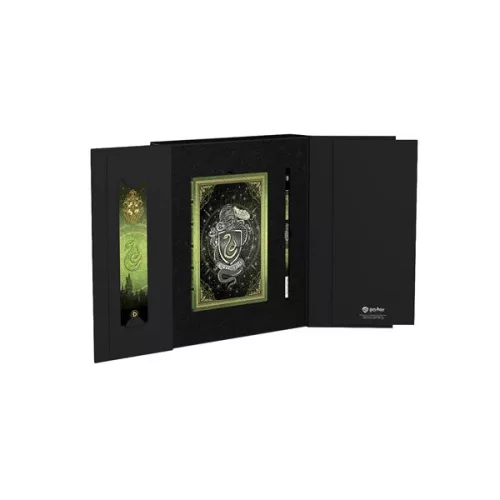 Paperblanks Harry Potter Slytherin Exkluzív Ajándékszett Díszdobozban Midi Vonalas Keményfedeles Jegyzetfüzettel, Könyvjelzővel és HB Grafitceruzával