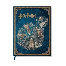   Paperblanks Keményfedeles Notesz Midi 12x18 cm Vonalas Harry Potter Legends of Hogwarts