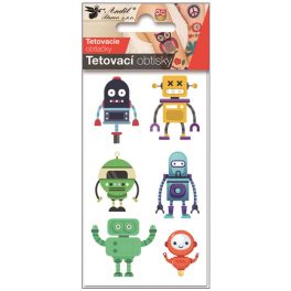 Tetováló Matrica Lemosható 10,5x6 cm Robotok