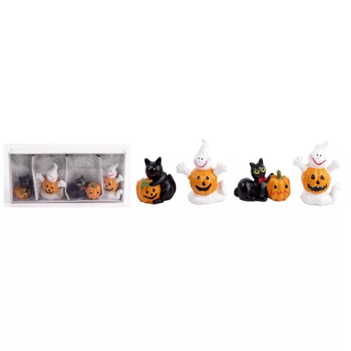 Halloweeni Dekor Figurák Polirezin 4 Darab/Csomag