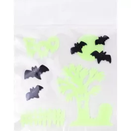 Halloweeni Ablakzselé Foszforeszkáló 20x25 cm Boo