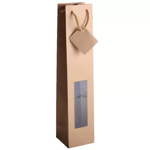 Italos Dísztasak Pálinkás 8x8x38 cm Ablakos Kraft