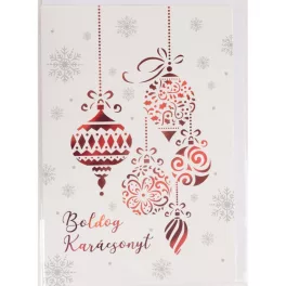 Karácsonyi Képeslap Függődísz 13x19 cm