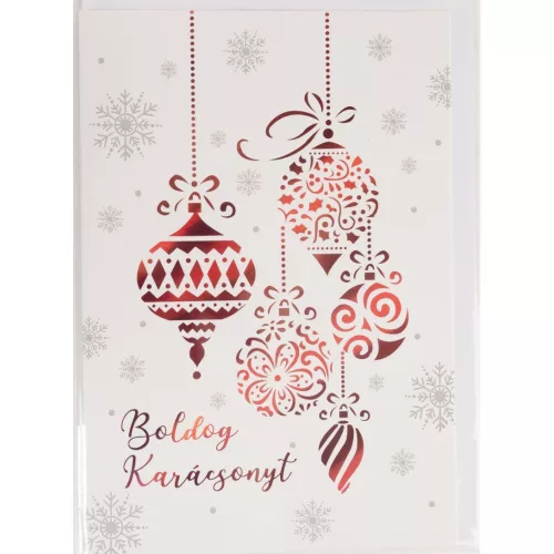 Karácsonyi Képeslap Függődísz 13x19 cm