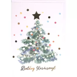 Karácsonyi Képeslap Karácsonyfa 13x19 cm