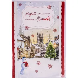 Karácsonyi Képeslap Meghitt Karácsony 13x19 cm