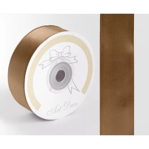 Szatén Szalag 2,5 cm Széles 25 méter Drapp