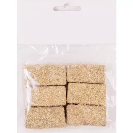 Dekorációs Szénabála Mini Natúr 4x2 cm 6 Darab/Csomag