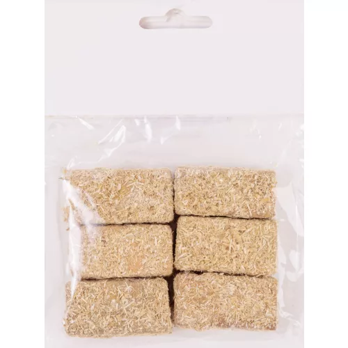 Dekorációs Szénabála Mini Natúr 4x2 cm 6 Darab/Csomag