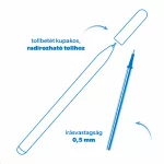 Colorino Tollbetét Radírozható 0,5 mm Kék 3 Darab/Csomag Kupakos Tollhoz