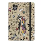 Colorino Notesz Gumis A/5 Vonalas 80 Lapos Tim Burton Bézs