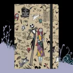 Colorino Notesz Gumis A/5 Vonalas 80 Lapos Tim Burton Bézs