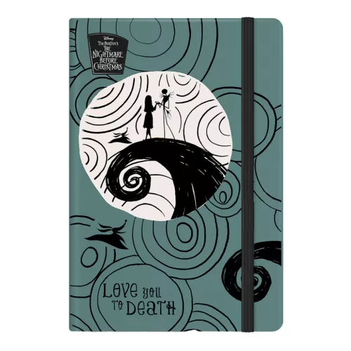 Colorino Notesz Gumis A/5 Vonalas 80 Lapos Tim Burton Szürkéskék