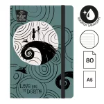 Colorino Notesz Gumis A/5 Vonalas 80 Lapos Tim Burton Szürkéskék