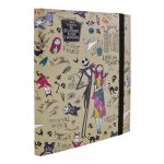 Colorino Füzetbox A/4 30 mm Gumis Tim Burton Bézs