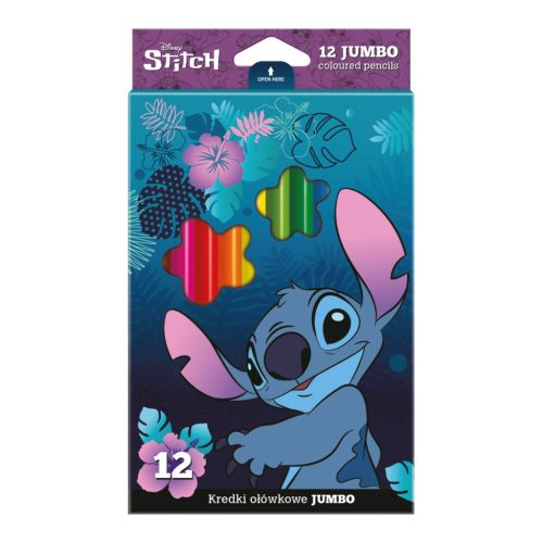 Colorino Színes Ceruza Jumbo 12 Szín/Készlet Stitch