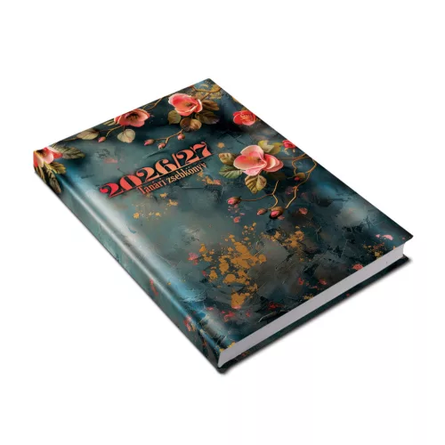 Realsytem Tanári Zsebkönyv A/5 2026-2027 Virágminta