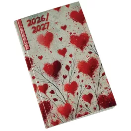 Realsytem Diák Zsebkönyv 21x13 cm 2026-2027 Szívek