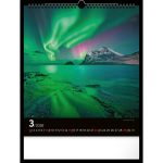 Realsystem Falinaptár 30x34 cm Aurora Borealis 2026