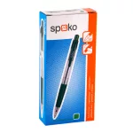Spoko S0112 Golyóstoll 0,5 mm Zöld Tinta Átlátszó Tolltest
