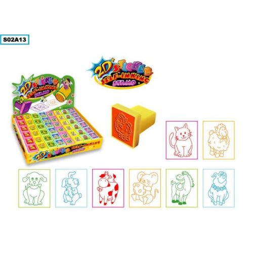 T.Stamp Nyomda Állatos Négyzet alakú 3,5 cm Vegyes Minták