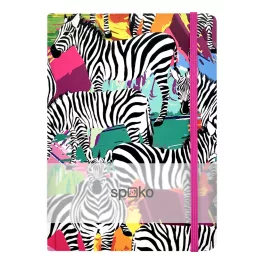 Spoko Notesz A/5 96 Lapos Vonalas Zebra