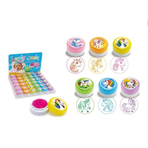 T.Stamp Nyomda Unikornis Kör Alakú 3 cm Vegyes Minták