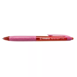   Stabilo Performer+ Golyóstoll 0,38 mm Piros Tinta Piros Fogóval Nyomógombos