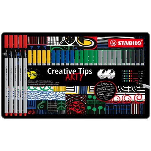 Stabilo Creative Tips Arty Classic 30 Darab/Készlet Fémdobozos